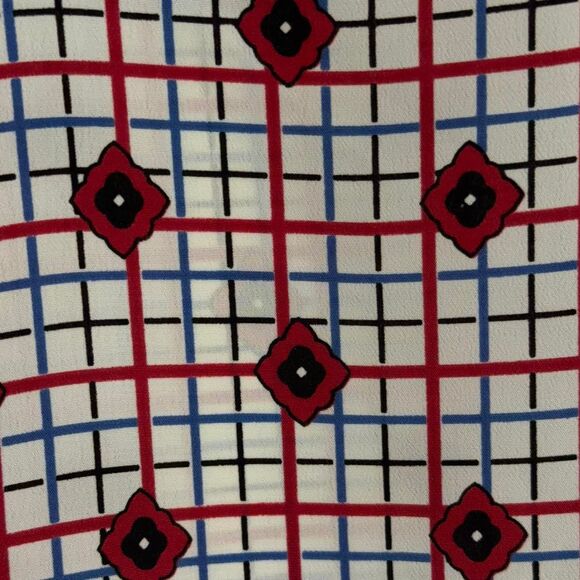 Vtg 70s/80s James Kenrob by Dalton red and blue button up shirt size 6 fits S/M - Picture 6 of 8